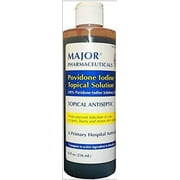 Major Povidone Iodine 10% Topical Antiseptic Solution Cut & Burn Relief 8 oz