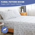 thumbnail image 2 of King Size Bed Sheets Set PC Soft Cooling Thread Count Microfiber Printed Sheet Deep Pocket Breathes Better Machine Washable Tropical Palm Tree Fronds Patterned Double, 2 of 8