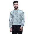 thumbnail image 1 of BESTMAN Chemises à Manches Retroussables Imprimées Kurta Mandarin Col Court pour Hommes, 1 of 6
