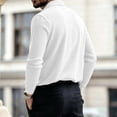 thumbnail image 6 of Breeze Polo Shirts for Men Long Sleeve Belly Collared Textured Shirt | Stretchy quick dry golf casual cool tops, button down wearbreeze mens polo White 5XL, 6 of 6