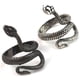 thumbnail image 1 of Anillos De Modelado De Serpiente, Anillo De Dedo Ajustable Con Apertura, Anillo De Serpiente Abierto De Aleación Vintage Unisex Para Hombres Y Mujeres, Plata + Negro 2 Uds Monstrate AP005469-00, 1 of 6