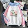 thumbnail image 1 of Puntoco moda mujer Casual estampado manga larga empalme dinosaurio sudadera tops Puntoco Puntoco-3030, 1 of 3