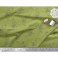 thumbnail image 2 of Soimoi Green Moss Georgette Fabric Artistic Leaf & Floral Print Fabric by Yard 44 Inch Wide, 2 of 3