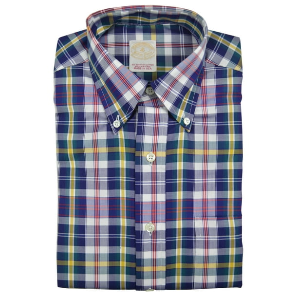 Brooks Brothers New 37 2 Brooks Brothers Blue Multi Golden Fleece Button Down Shirt Small S 225 Walmart Com Walmart Com