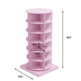 thumbnail image 2 of Tcbosik Shoe Rack Tower for Closet, 360° Rotating Shoe Rack, 6-Layer Revolving Shoe Organizer for Hallway Entryway, Pink, 2 of 7