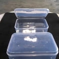 thumbnail image 3 of 2Pcs Pack Small Case Rectangular Container Plastic Clear Storage Box Transparent TRANSPARENT, 3 of 7