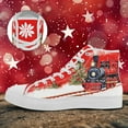 thumbnail image 3 of Coolcustomize Men's Plus Size High-Top Sneakers with Christmas Train & Snowy Print, Lace-Up Casual Shoes Suitable for Daily Walking, Outdoor Travel & Holiday Parties - Christmas Gift for Women, 3 of 9