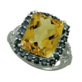 thumbnail image 3 of Solitaire Citrine 3.77 Ctw Iolite Accents 925 Sterling Silver Women Wedding Ring, 3 of 8