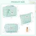 thumbnail image 4 of Set de Bolsas Cosméticas Lodmemo 3 Piezas de Algodón Acolchado Verde, 4 of 7