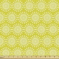 thumbnail image 1 of Abstract Upholstery Fabric by the Yard, Illustration of Round Elements with Spikes Geometric Details Summer Tones, Decorative Fabric for DIY and Home Accents, Avocado Green White by Ambesonne, 1 of 5