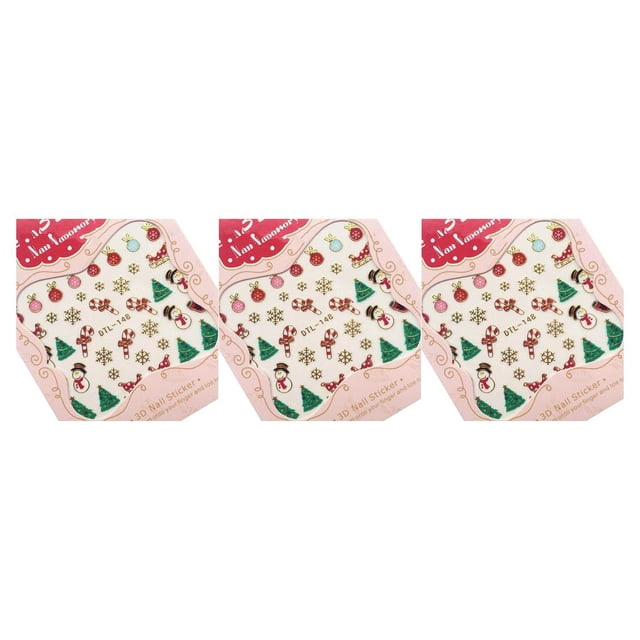 Qarigey Recién llegado Nails Art Sticker Feliz Navidad 3D Golden Elements Nail Wrap Sticker Tips DIY Manicura Stickers Tool Type1 NO1 Qarigey CBP045781