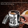 thumbnail image 3 of Taza agitadora de café, taza agitadora de café eléctrica de acero inoxidable de 301-400 ml Taza agitadora eléctrica diseñada con precisión, 3 of 9