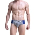 thumbnail image 1 of Aayomet Maillots de Bain pour Hommes avec Doublure de Compression Maillots de Bain de Printemps de Plage Caleçons Courts de Bain Triangulaires (Gris, G), 1 of 5