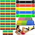 thumbnail image 1 of 120 Pcs Workout Loop Resistance Bands Bulk, Gym Elastic Bands Set for Fitness Sport Class Students Members Gift Physical, 5 Pieces Each Set, with Large Drawstring Backpack Bags, 1 of 7