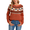 25 Orange, variant on Halloween Sweaters for Women 2026 Bat Print Pullover Sweater Casual Loose Knitted Crewneck Sweaters Shermie