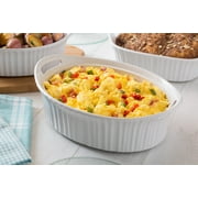 CorningWare French White 2.5qt Oval Casserole Dish with Glass Lid
