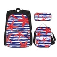 thumbnail image 1 of Disketp Sea Stars Mochila Estampada de Gran Capacidad con Lonchera y Estuche, Set de 3 Piezas para Estudiantes, 1 of 7