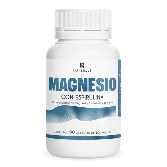 Vitaminas Karabellus Magnesio con Espirulina 90 cápsulas de 500mg. c/u