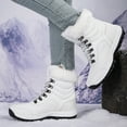 thumbnail image 6 of Stepedia Winter Boots Warm Faux Fur Lined Mid-Calf Waterproof Snow Boots for Women, White, 6 of 7