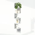 thumbnail image 5 of Furinno 5-Tier Floating Corner Shelf, Wall Mount Shelves for Storage and Display, White, 5 of 6