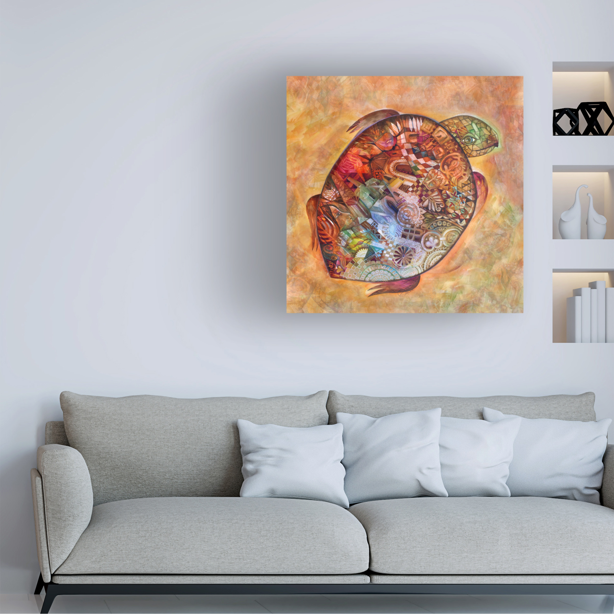Trademark Fine Art 'Turtle' Canvas Art by Oxana Ziaka