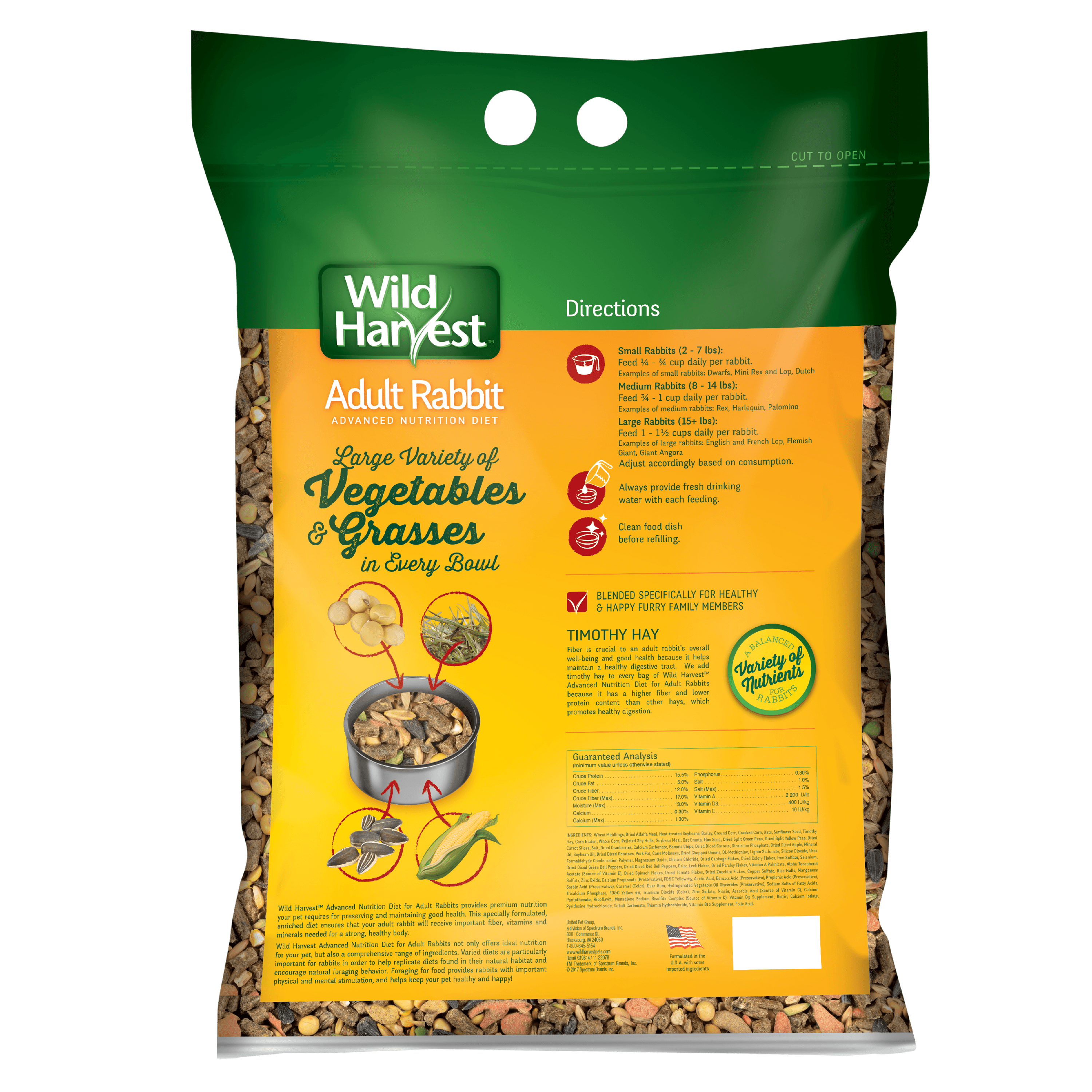 Wild Harvest Advanced Nutrition Adult Rabbit 14 Pounds, Complete and Balanced Diet - image 4 of 7
