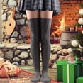 thumbnail image 1 of Bas Tricotés Cuisse Longs Réchauffe-Genoux Chaussettes de Bottes pour Femmes, 1 of 3