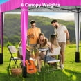 thumbnail image 5 of Powanli 10'x20' EZ Pop Up Canopy Outdoor Portable Party Folding Tent with 6 Removable Sidewalls + Carry Bag + 6pcs Weight Bag Pink, 5 of 10