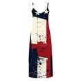 thumbnail image 4 of QUNYINEY Independence Day Women Dresses Summer Sleeveless Maxi A Line Slip Dress Patriotic V Neck Loose Fit Vacation Multicolor Dresses, 4 of 8