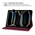 thumbnail image 5 of Artyond Case for 2024 iPad Pro 11 Inch, Premium PU Leather Card Slots Case Multi-angle Viewing Stand with Auto Sleep/Wake Smart Case for iPad Pro 11 Inch (M4) 5th Generation 2024 Release, Red, 5 of 7