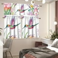 thumbnail image 6 of Floral Hummingbird Window Curtain Tiers and Valance Set,Short Tier Curtain for Bathroom Small Cafe Curtains for Living Room Bedroom, 6 of 6