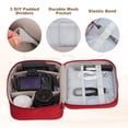 thumbnail image 3 of Uxcell Travel Cable Organizer Bag, Portable Camera Case Electronic Organizer Pouch Digital Storage Carrying Case Burgundy, 3 of 7