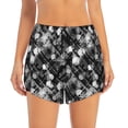 thumbnail image 2 of Goofa Seamless Pattern With Skulls Printed Women 2 in 1 Running Shorts,Quick Dry Athletic Workout Shorts,High Waisted Athletic Shorts with Liner Pockets-XX-Large, 2 of 9