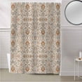 thumbnail image 5 of Fabric Shower Curtain, Boho Vintage Tribal N Style Flowers Bathroom Curtain with 12 Hooks Waterproof No Bad Odor Machine Washable Bath Curtains for Bathroom, Spa Room, 60"x72", 5 of 6