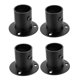 thumbnail image 1 of Set 4 soportes pentri tija perdelelor, Acero inoxidable, Negro, 1 of 5