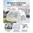 thumbnail image 4 of KFFKFF Outdoor Garden Dome, 15 x 9.5 ft Clear Bubble Tent for 10-14 People, Weather-Resistant Geodesic Greenhouse with Window, PVC Dome Tent for Patios, Camping, Parties, and Weddings, 4 of 9