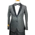 thumbnail image 2 of Mens Lace Prom Tuxedo Black Pants & Bowtie By Alberto Nardoni Brand Designer, 2 of 3
