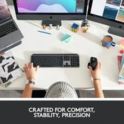 Logitech MX Keys Advanced Wireless Illuminated Keyboard for Mac, Backlit LED Keys, Bluetooth,USB-C, MacBook Pro,Macbook Air,iMac, iPad Compatible, Metal Build - Space Gray