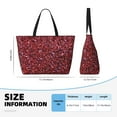 thumbnail image 3 of Kdxio Red Glitter for Beach Bag for Women Large Beach Tote Bag Waterproof Sandproof Swim Bag with Zipper Pockets Beach Vacation Travel, 3 of 6