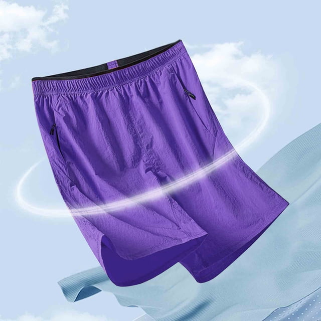 pstuiky Abreviatura para hombres, Pantalones cortos casuales holgados de color liso con cremallera, bolsillo, cordón y cintura elástica para hombre Pantalones cortos de baloncesto