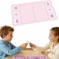 thumbnail image 2 of Waterproof Silicone Kids Toy Trading Mat with Check Cross Plus Trade Zones for Fidget Pop Board Games Tabletop Board Playmat, Soft Pink, 1 Pack, 2 of 10