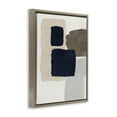 thumbnail image 4 of Stupell Industries Navy Blocked Shapes Abstract Painting Brown Floater Framed Canvas Art Print Wall Art, 25 x 31, 4 of 10