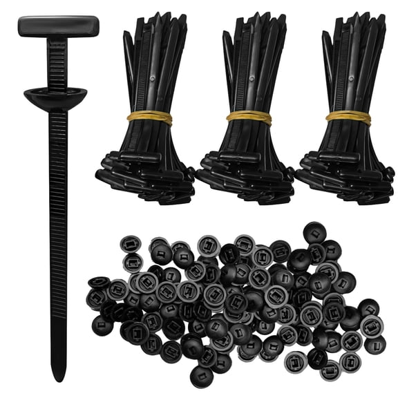 150 Pcs Zip Ties for Cars, Nylon Universal Cable Tie Buckle Set, Engine Panels, Button Zip tie Bumper Retainer, Car Accessories