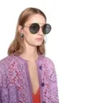 thumbnail image 3 of Gu-cci GG0061S Sunglasses Women Gold Green Gradient Round 56 New 100% Authentic, 3 of 12