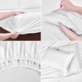 thumbnail image 4 of Thermal Solid Bed Sheets Set Queen Size Piece Flannel Fleece Bedding Sheet Set with Deep Pocket Super Soft Cozy Breathable, 4 of 5