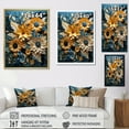 thumbnail image 4 of Designart "Abstract Sunflower Hues" Sunflowers Wall Art Living Room, 4 of 7
