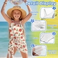 thumbnail image 5 of SEANATIVE 15-16 Years Girls One Piece Swimsuit with Mesh Coverup Skirt, Cute Cut Out Bathing Suit Trendy Summer Swimwear for Kids Children Teens, Mushroom Leaf Beige, 5 of 7