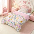 thumbnail image 2 of Manfei Watercolor Floral Leaves Twin Comforter Sets 2pcs,Rustic Botanical Bedding Set,1 Comforter and 1 Pillowcase,Reversible, 2 of 6