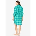 thumbnail image 2 of Dreams & Co. Plus Size Plaid Flannel Button-Front Sleepshirt, 2 of 6