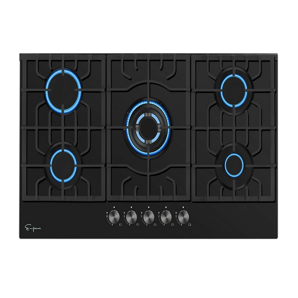 Empava 30 in. Gas Stove Cooktop 5 Italy Sabaf Sealed Burners Lpg